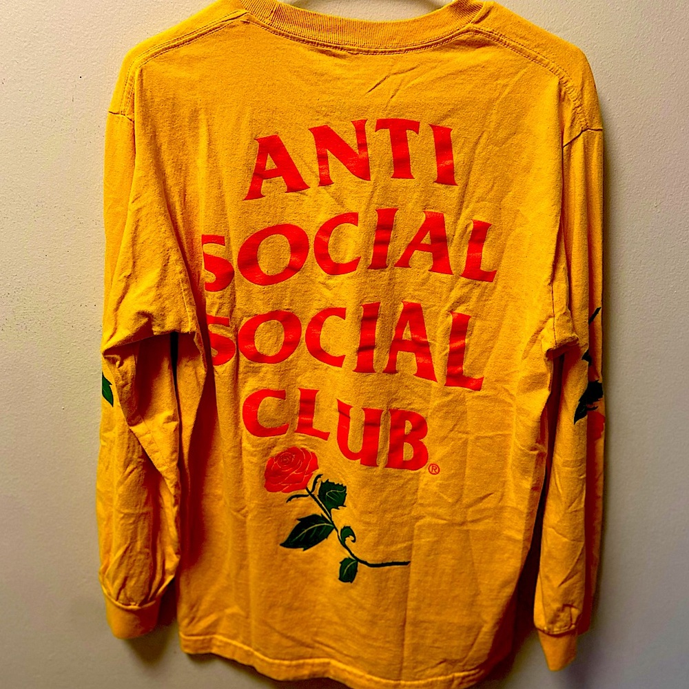 ANTI SOCIAL SOCIAL CLUB - LONG SLEEVE ROSES - YELLOW - MEDIUM